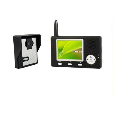 China 3.5 Inch TFT Color Monitor 2.4GHz Digital Wireless Video Door Phone System for sale