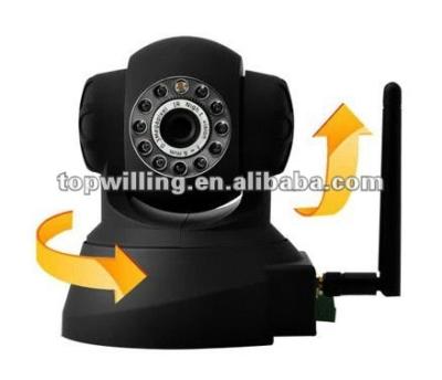 China PTZ Black WiFi IP IR Security Camera 2-Audio Mobile Phone View P/T Wireless Control for sale