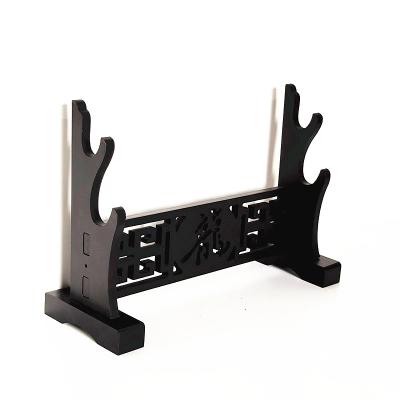 China Gather Your Weapons 2-Layer Classic Deluxe Knife Rack Stand Sword Knife Circulation Wooden Sword Stand for sale