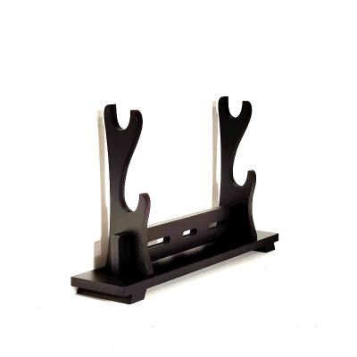 China Gather Your Weapons 2-Layer Classic Deluxe Knife Rack Stand Sword Knife Circulation Wooden Sword Stand for sale