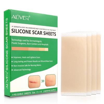 China Hot Selling Cesarean Scar Removal ALIVER Surgical Silicone Gel Scar Removal Sheet Acne Pimple Scar Treatment Medical Grade Silicone Scar Remover Waterproof Patch for sale