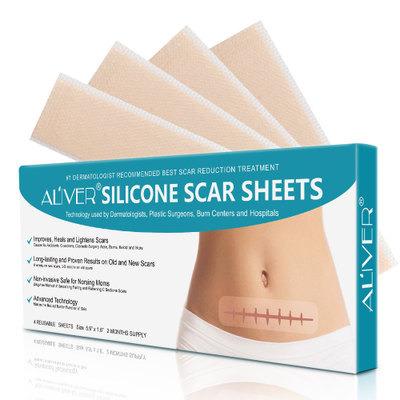 China ALIVER Scar Remover Medical Correction Scar Tape Silicone Gel Film Waterproof Scar Treatment Strips Removal Sheet Silicone Scar Sheet for sale