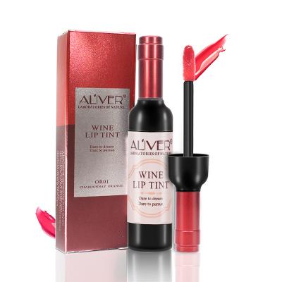 China ALIVER Hot Sale 6 Colors Wine Lipstick Matte Long Lasting Waterproof Lip Gloss Tint Set Lip Gloss Lip Smudge Makeup Product for sale