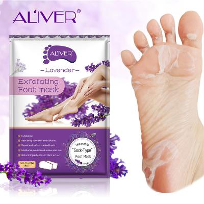 China OEM Private Label Foot Natural Herbal Foot Skin Care Moisturizing Exfoliating Peeling Off Foot Mask for sale