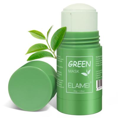 China ELAIMEI Moisturizer Face Skin Care Mask Green Stick Whitening Cream Replenishing Facial Mud Moisturizing Green Tea Clay Mask Stick for sale