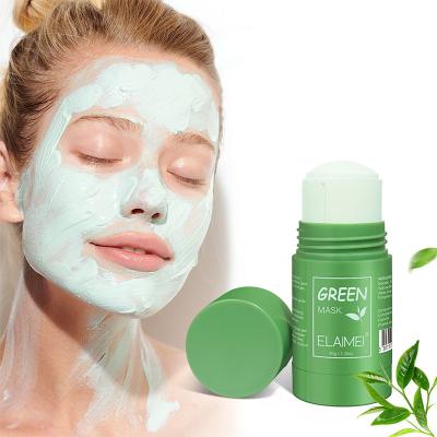 China ELAIMEI Moisturizer Face Mask Natural Organic Deep Pore Cleanser Moisturizing Skin Lighting Remove Blackheads Green Tea Mask Stick for sale