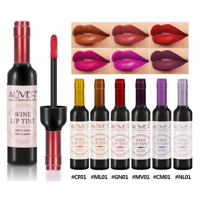 China ALIVER Waterproof 6 Colors Waterproof Natural Mini Makeup Lipsticks Matte Liquid Lipstick Wine Lip Tint Long Lasting Luster for sale