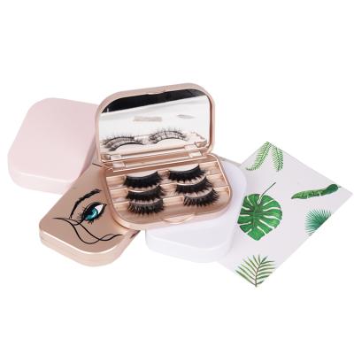 China Custom Beauty Silk Eyelashes Plastic Box Eyelash Glitter Eyelash for sale