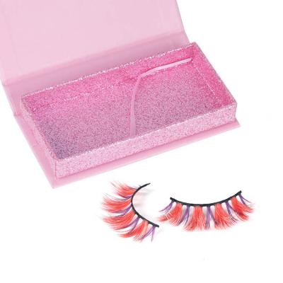 China New Arrival Custom Made Fake Mink Eyelashes Natural Look Dramatic 3D OEM Lash Long Star Colors Colored Lashes for sale