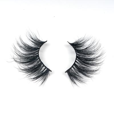 China Custom Wholesale Strip Eyelash Maker Real Fluffy Mink Lashes 25mm Mink Eyelash For Make Up for sale