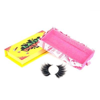 China Hot Wholesale 25mm 3d Mink Eyelash With Eyelash Packaging 10 Pairs Custom Made Box From Sale for sale