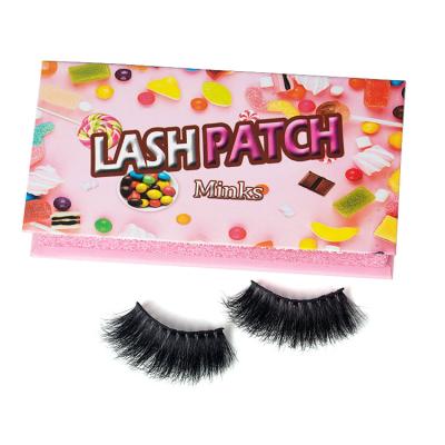 China Custom Wholesale New Design Colorful False Mink Eyelash Natural Faux Mink Eyelashes Custom Sellers for sale