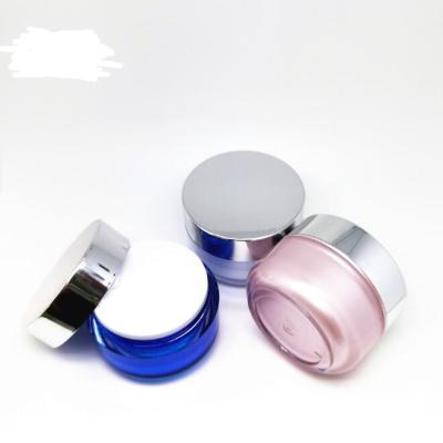 China 50ML 50G Recyclable EMPTY DOUBLE WALL PLASTIC CONTAINER LUXURY JAR FOR COSMETIC CREAM for sale