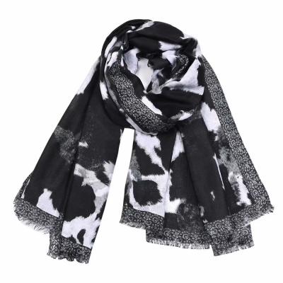 China European American ladies print tassel scarf fashionable soft soft shawl viscous cotton the Muslim scarf for sale