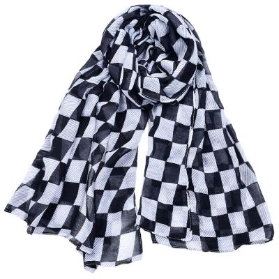 China 2021 European American Women's Fashion Design Balinese Yarn Printing Shawl Muslim Polyester Cotton Viscous Scarf for sale