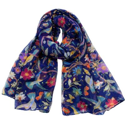 China 2021 European American Women's Fashion Print Muslim Hijab Scarf Polyester Animal Viscous Shawl for sale