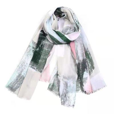 China American European Fashion Soft Polyester Satin Shawl Muslim Printing Scarf For Women for sale