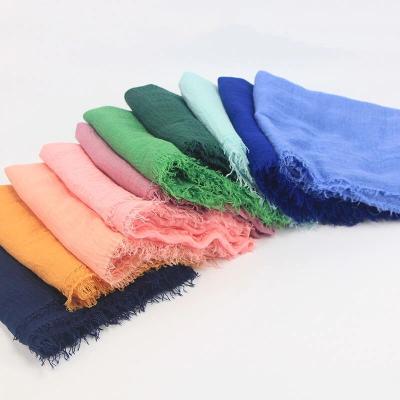 China 2021 Multi-Functional Cotton Simple Shawl Elegant Polyester Favorite Polyester Fiber Shawl Elegant Ruffled Muslim Scarf For Women for sale