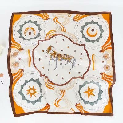 China New Style 70*70CM Silk Luxury High Quality Soft Custom Square Scarves Silk Scarf For Women for sale