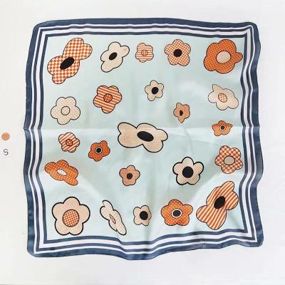 China 70*70 Silk Setting European American High Quality Luxury Soft Custom Made Square Scarves Silk Scarf For Women for sale