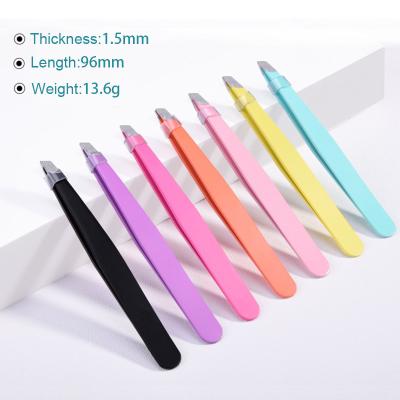 China Unique Eyelash Extensions Eyebrow Private Label Angled Stainless Steel Tweezers For Eyebrow Lash Tweezers Extension Tool Eyelash for sale