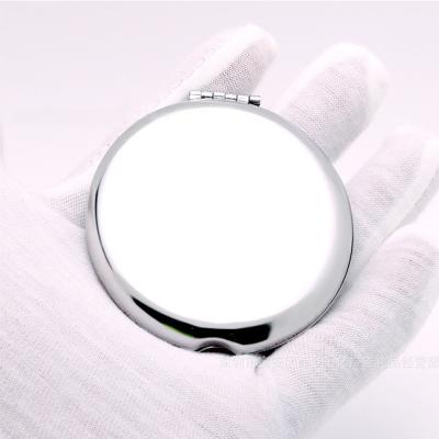 China S304 Stainless Steel Makeup Mirror Case Travel Magnifying Makeup Mirror Portable Magic Folding Case Vanity Magnifying Mirror for sale