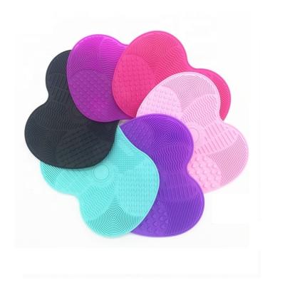 China For Home Use Sample Fee Sample Wholesale Sales Colorful Washable Makeup Brush Cleaning Pad Silicone Face Brush Scrubber Board Washable Board Remover for sale