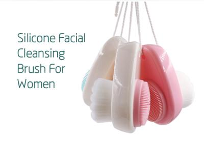 China For commercial & Home Use Silicone Face Brush Double Side Message Dense Facial Cleansing Hair Cleansing Mini Silicone Face Brush Cleaning Tools for sale