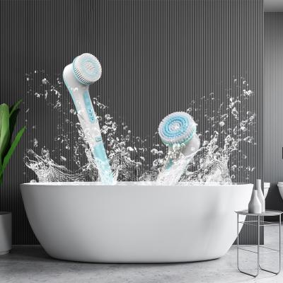 China Back Face In1 Long Handle 4 Body Long Handled Electric Bath Cleaning Rotation Brush Brush ABS, IPX6 Eco-friendly Plastic for sale