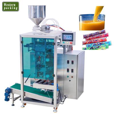 China PLC Control System + /English Screen Multi Way Juice Liquid Packing Machine / Sachet Bag Water Packing Machine for sale