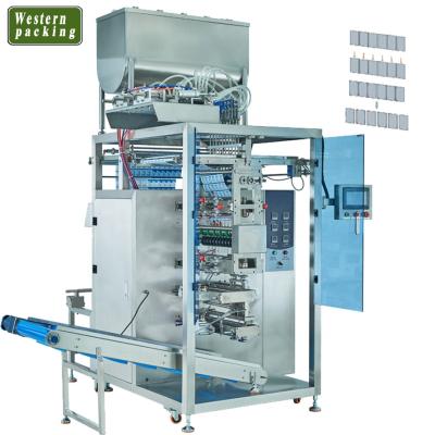 China Multi Line Side Seal Packing Machine , Multi Lane 4 Side Sachet Packing Machine Food Maker for sale