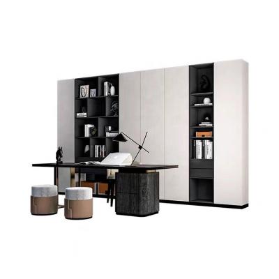 China Modern Luxury Living Room Storage Display Cabinet Modern Book Shelf Wooden Bookcase for sale