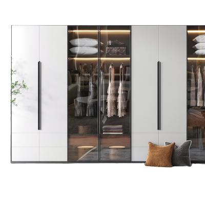 China Adjustable (height) Custom wardrobe French style composite solid wood wardrobe of the lacquer that bake for sale