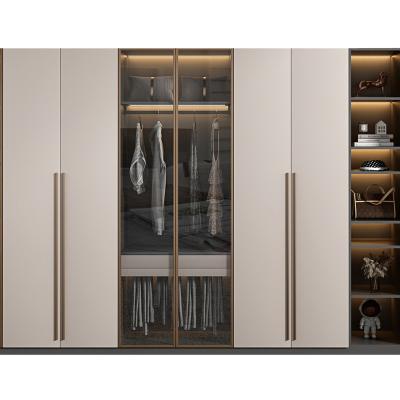 China Adjustable (height) Custom wardrobe French style composite solid wood wardrobe of the lacquer that bake for sale