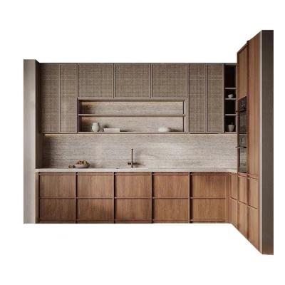 China Solid Wood Factory Supply Hot Saling Design Kitchen Storage Cupboard Cabinet Sets for sale