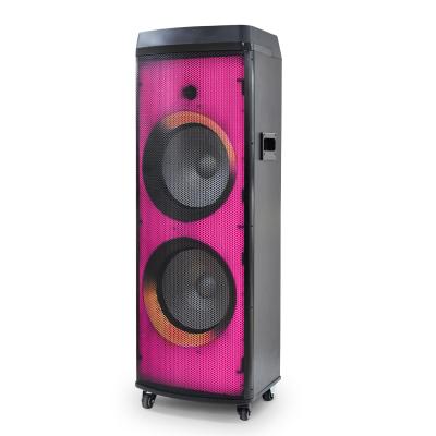 China Full Panel DTS Large Flame Lighting Portable Bluetooth Party Speaker with USB, SD, FM, AUX., KARAOKE for sale