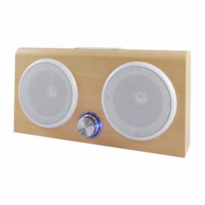 China Wireless portable wooden woofer speaker with bluetooth for sale