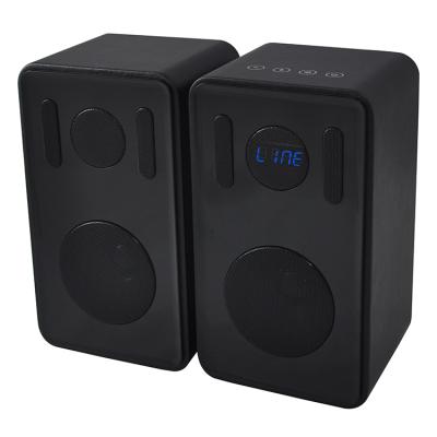 China No Dual 2.0 Stage Karaoke Multimedia USB SD Outdoor Professional Wooden Speaker System PA Bluetooth Led Lighting Active RGB for sale