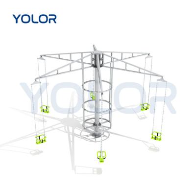 China Cheap Outdoor Commercial Amusement Park Kids Ages 5-12 Playground Stimulation Unpowered Swing Flight Spinning Chair for sale