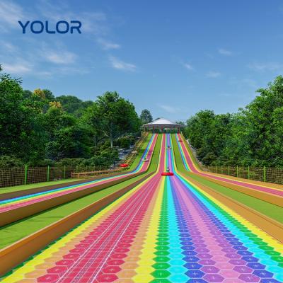 China 12 Years+ Indoor/Outdoor Dry Slide Ski Slope Four Seasons Artificial Rainbow Slide Playground Snow Dry Slide for sale