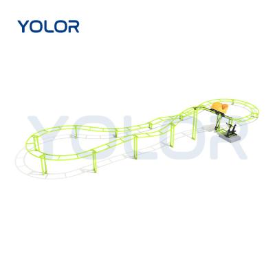 China 6 Years+ Amusement Park Rides Factory Equipment Mini Kids Roller Coaster Bicycle Human Powered Small Train Roller Coaster For Sale for sale