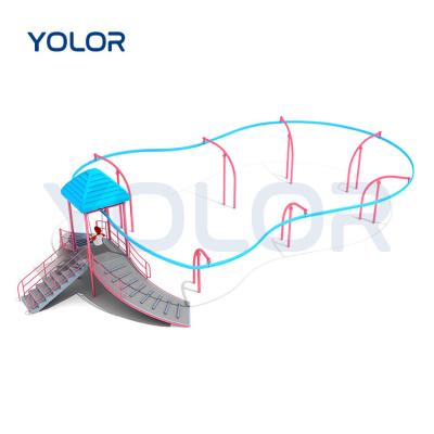 China 1 Seat /person Children and Adults Amusement Park Adventure Roller Coaster Zip Line Outdoor Playground Small for sale