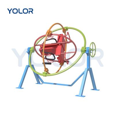 China Two People Fun Parent-child Interactive Equipments Mini Unpowered Equipment 3d Portable Space Ring Human Gyroscope For Sale for sale