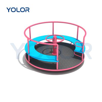 China Ages 7-13+ New Parent-child Interactive Playground Children's Playground Equipment Carousel Outdoor Rotating Type Seats for sale