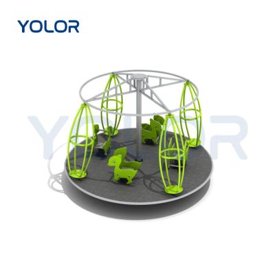 China Metal Frame Carousel Swivel Chair Carousel Children's Playground Toy Set Ages 5-12 Yard Outdoor Children Equipment for sale