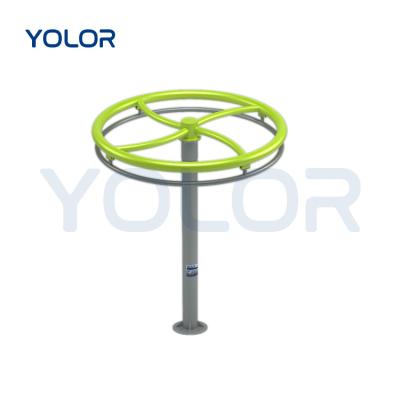 China 5 Years+ Outdoor Unpowered Equipment Stands To Play With Spinning Ring Children's Playground Equipment Caster Swivel Chairs for sale