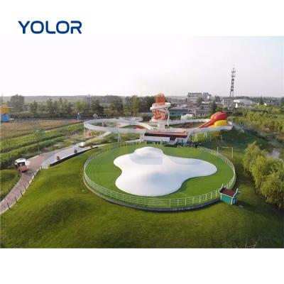 China Inflatable White Bouncing Jumping Cloud Multiplayer Inflatable White Bouncing Cloud Trampoline Jumping Cloud for sale