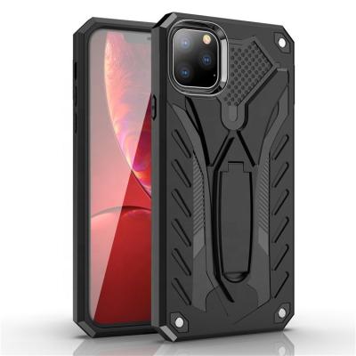 China Hot Sale 2in1 TPU Case Cell Phone Back Cover Rugged Hybrid Invisible Kickstand Premium Hybrid Armor Shockproof Case For iphone 11 pro for sale