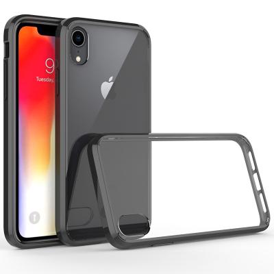 China Protect Clear TPU Bumper PC Back Cover Crystal Clear Case For iPhone XS for sale