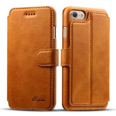 China Magnetic Luxury Leather Wallet Stand Phone Cover Case For Iphone 8 For IPHONE 8 for sale